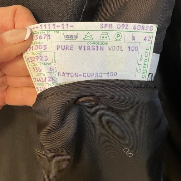 Valentino Italy Suit Jacket Virgin Wool Sz 42 - Picture 9 of 16